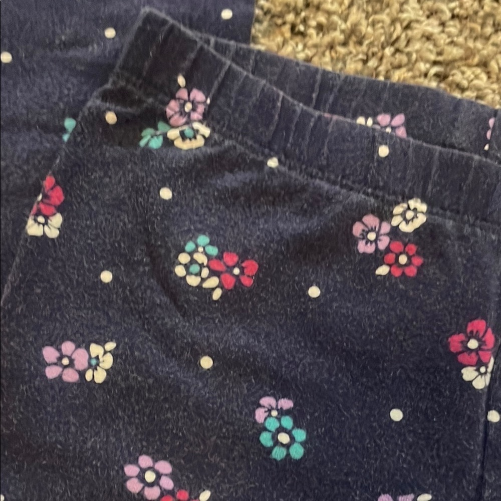 Gymboree Navy Floral Kids Leggings - Picture 2 of 4